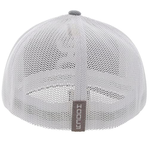Image of Hooey Men's Coach Logo Embroidered Mesh Back Trucker Cap Grey L XL