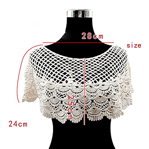 Elegtiskas Wedding Shawl Wrap Shoulder Cover Up Hollow Shawl Mini Cape for Women Girls4