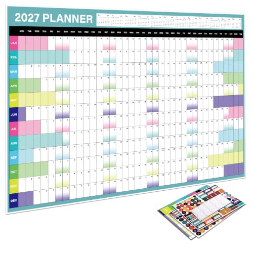 Image of 2027 Wall Calendar, 29x20 Inch Large Yearly Planner Poster