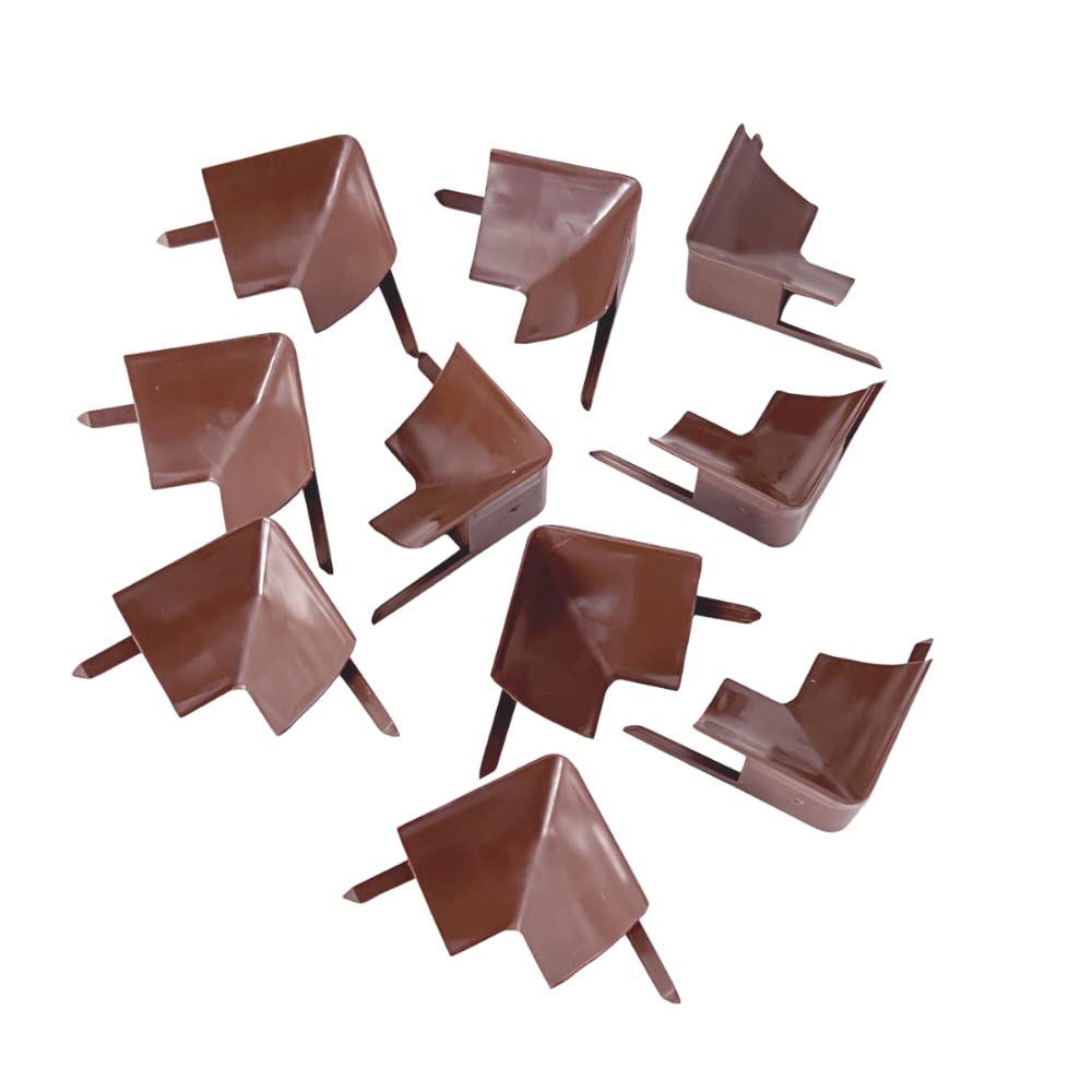 InstaTrim Inside Corners - 10 Dark Brown 3/4" Wide Caulk Strip Inside Corner Pieces - Trim for Inside Corners - Paintable