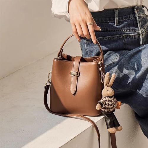 Mini minimalist casual bucket bag, multi-functional one shoulder cute rabbit pendant crossbody bag, handbag2