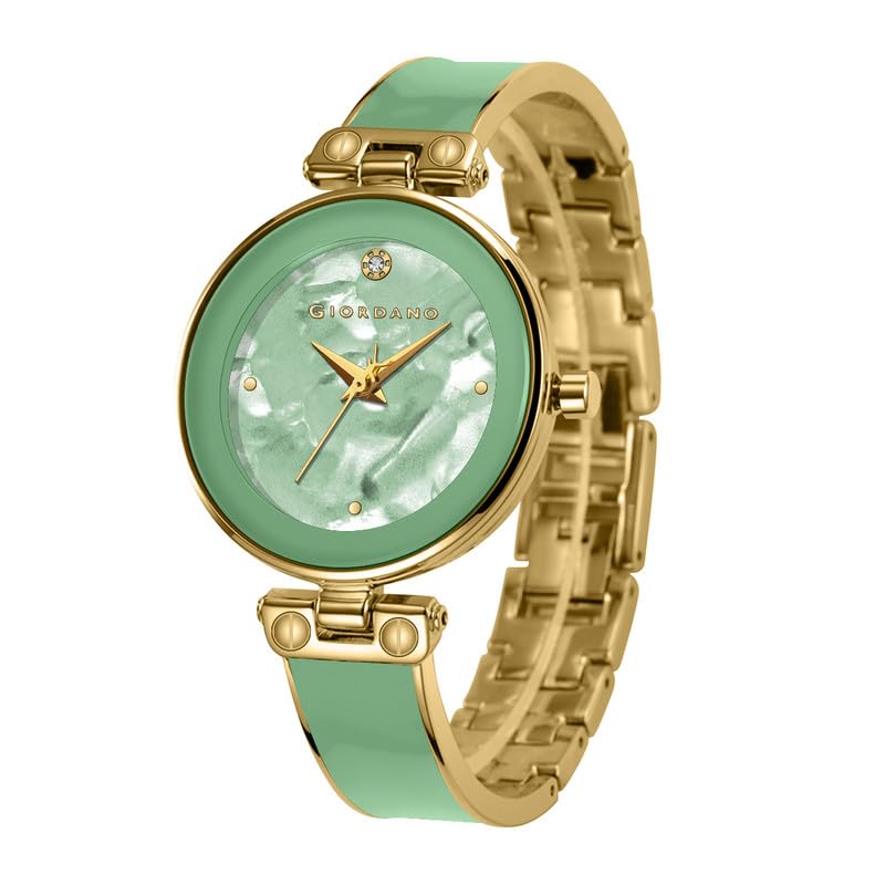 Image of Giordano Designer Analog Watch for Women - Glossy Round Dial & Bracelet Style Stainless Steel Strap