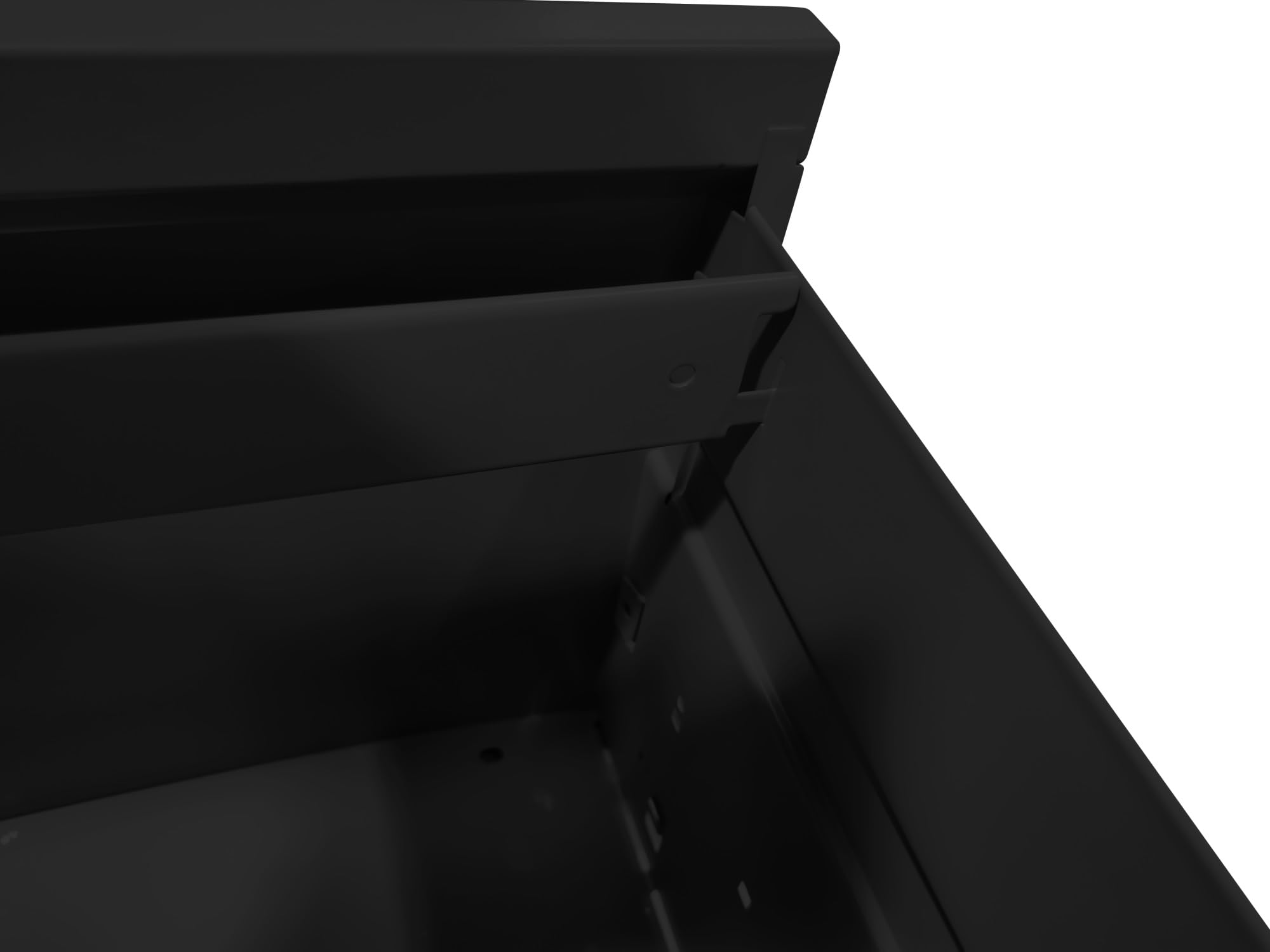 Archivador lateral de metal con 5 cajones con cerradura, unidad de almacenamiento de oficina negra con llave segura para oficina en casa y solución de archivo elegante
