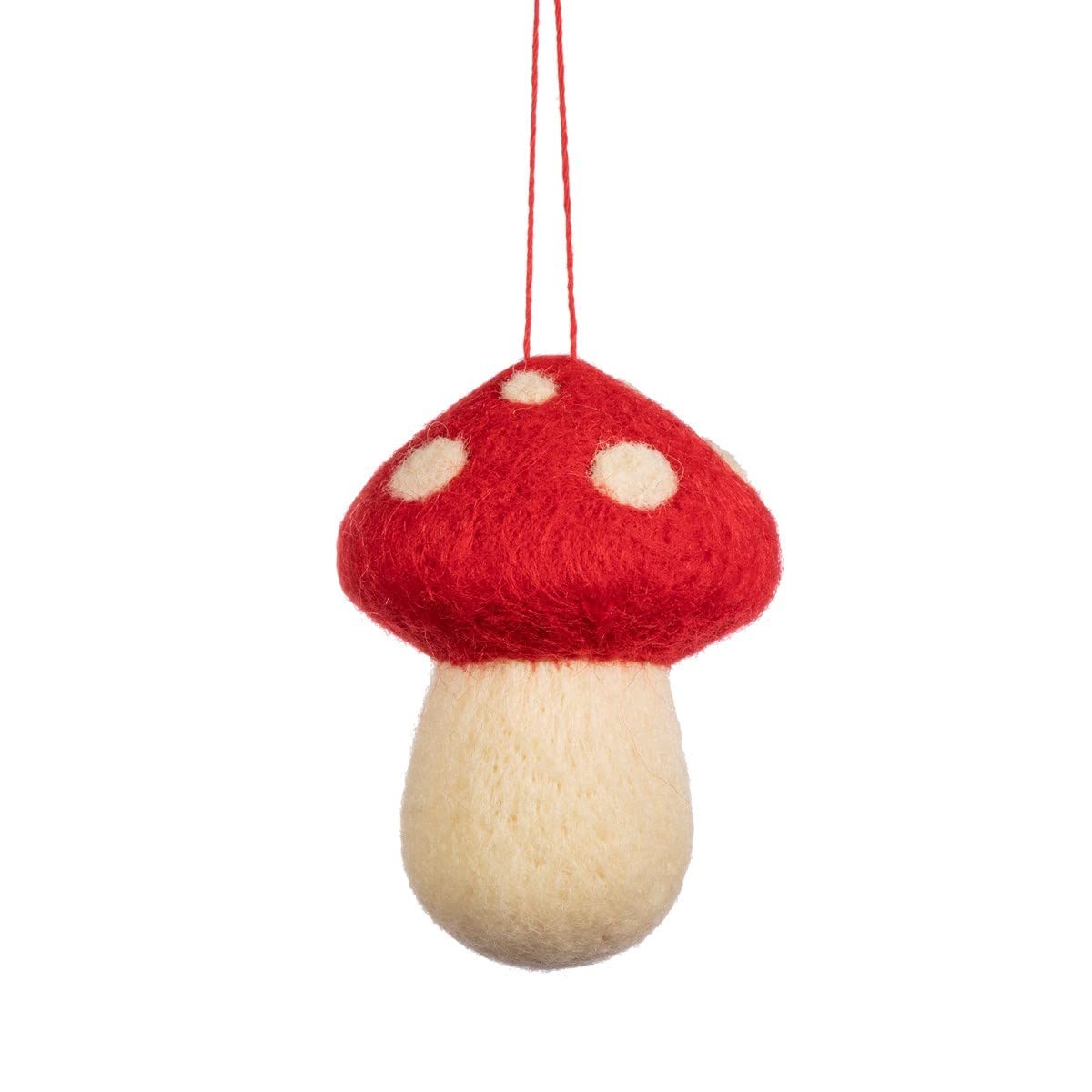 Sass & Belle Red Felt Mushroom Hanging Decoration