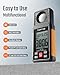 TopTes TS-710 Light Meter, Lux/Foot Candles Meter with 180º Rotating Sensor, 0.1~200,000 Lux Range, Large Backlit Display, Light Meter for Plants, Car Headlights, Home & Office LEDs (Includes Battery)