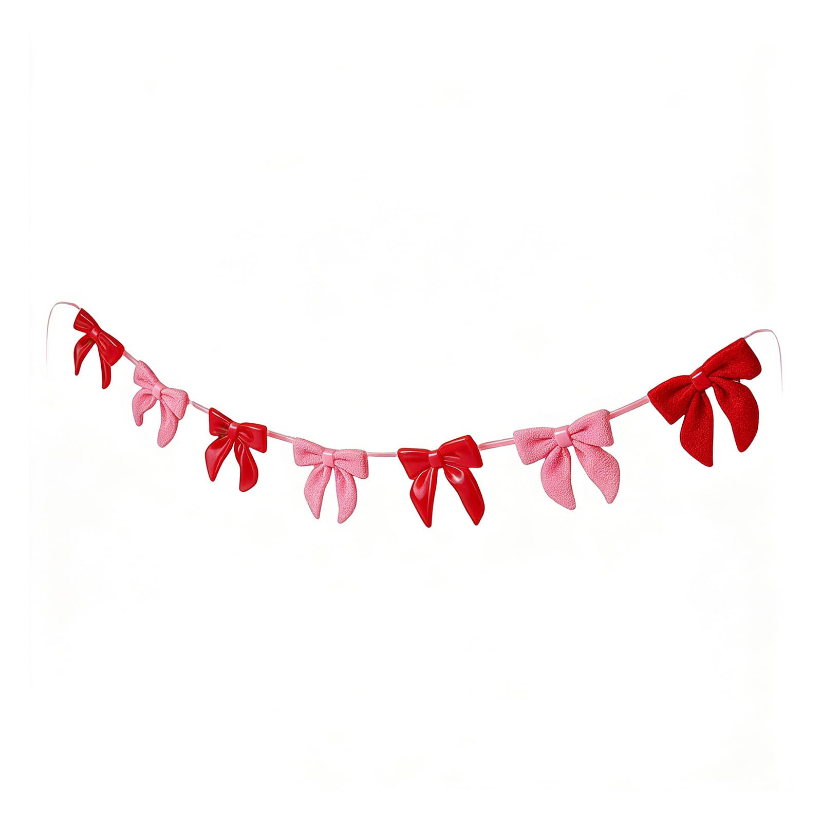 Guirlande de nœuds veloutés en polyester de 2m pour décorations