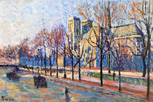 Vue Du Quai Montebello toile Maximilien Luce pour creer une ambiance artistique de salon elegant