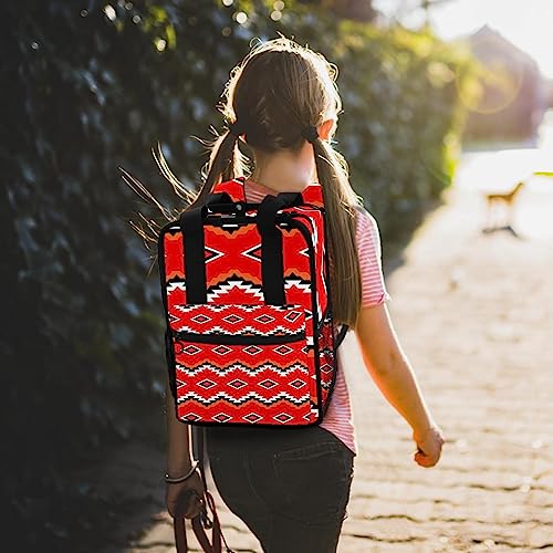 Sac à dos géométrique rouge pour l'école et sorties enfants - 7
