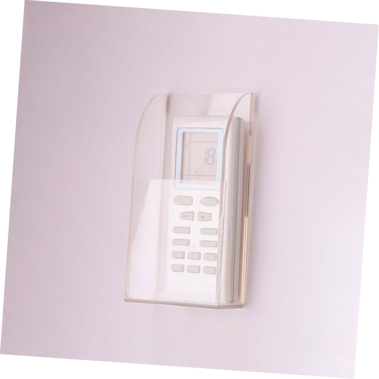 Organizador de Control Remoto de 6 Piezas, Caja de Almacenamiento Transparente para Controles de Aire Acondicionado, Soporte de Pared para Hotel, Oficina o Hogar