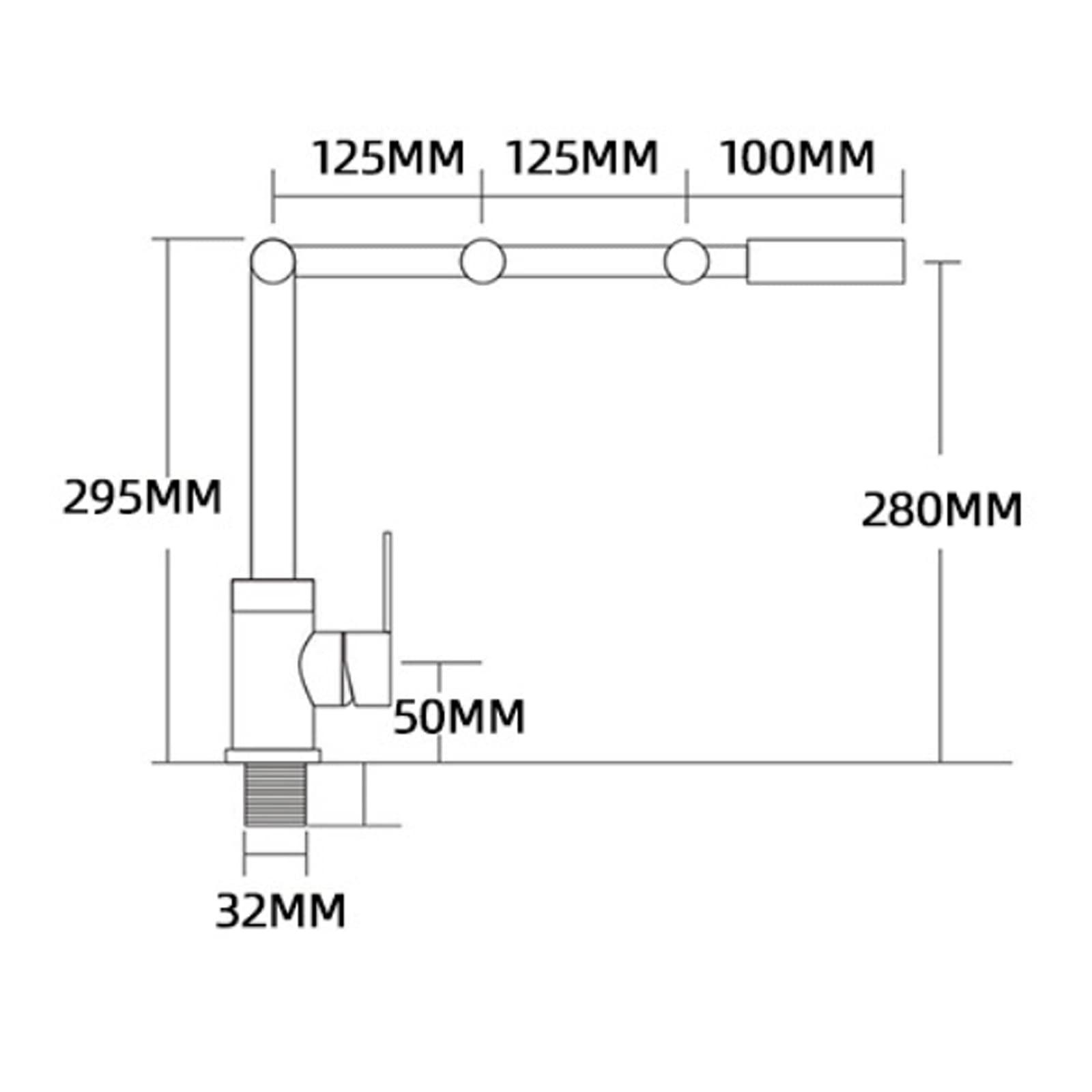 Grifo para llenar ollas, Grifo de Cocina Plegable y Extensible de Acero Inoxidable 304, Grifo Mezclador Monomando para Agua fría y Caliente, Cromado (Color: Cromo)