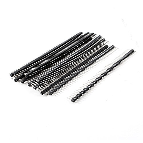 Aexit 20 Pcs Audio & Video Accessories 2.54mm Pitch 40-Pin Straight Type Male PCB Connectors & Adapters Pins Header