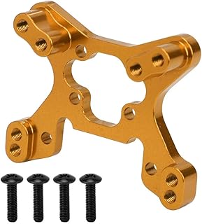 Tbest RC Front Shock Tower, Aluminum Alloy Front Shock Plate Fit for LC 1/14 Off-Road Truggy Rally Toy Car(Gold)