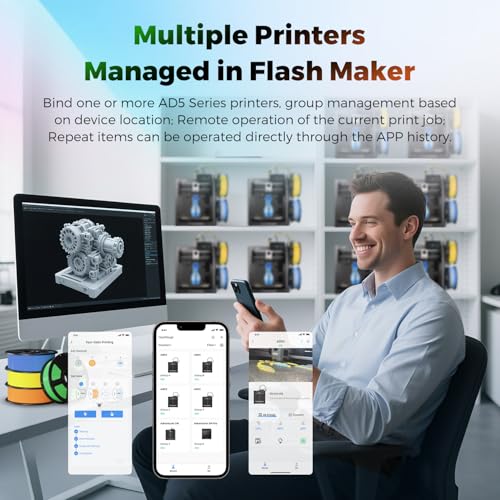 Image of FLASHFORGE 3D Printer AD5X 4*10g HS PLA, IFS Multi-Color Printing, CoreXY 600mm /s High Speed & Precision, Auto Calibration & Vibration Compensation, 300℃ Direct Drive Extruder Unleash Your Creativity