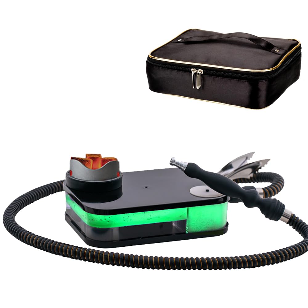 Portable Travel Hookah Set Book Acrylic Hookah with Silicone Bowl Silk Hookahs Hose Coal Tongs Hookah Set with