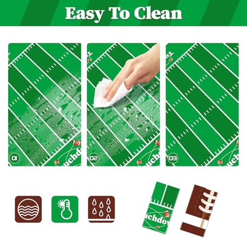 Image of Football Party Decorations,2 Pack Football Tablecloth Disposable Plastic Tablecloth 54 inch x 108 inch,Football Birthday Party Decor,Football Table Cloth for Rectangle Tables,Football Party Supplies for Home