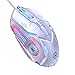 Computer Mouse Silver Eagle G5 Wired Mouse Light Up Colourful Game Gaming Mechanical Mute Computer Accessories can Withstand 20 Million clicks, Extending The Life of The Mouse.1pcs (Black)