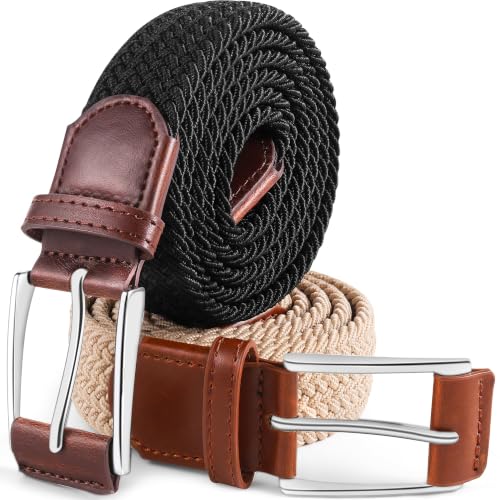 Image of Stretch Belts for Men, Elastic Belt for Golf & Casual Wear