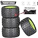 4Pcs Monster Truck Tires 1/16 1/18 Scale 74mm Pre-glued Foam Insert Tires for ARRMA Granite 1/18 Granite/Typhon, WLtoys A949, for MJX Hyper Go H16, High-Grip Ready-to-Run