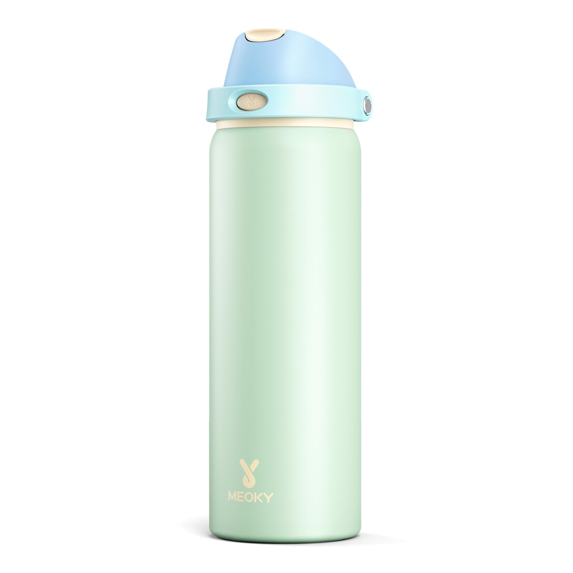 Meoky 32 oz Insulated Stainless Steel Water Bottle with Straw for Gym