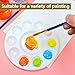 15 Pack Paint Tray Palettes for Kids, Plastic White Palettes for Students, Paint Holder, Paint Supplies