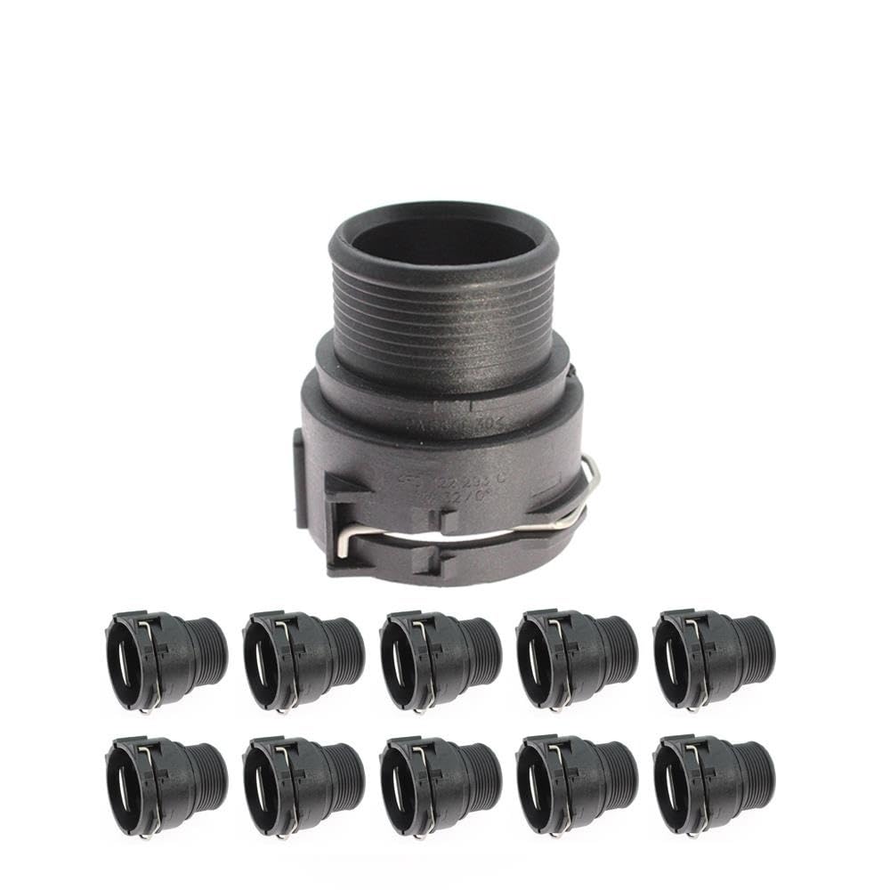 Bcdskzavu 10 Pcs 1/2/5/10 Coolant Hose Connector Flange Fit For A4 S4 A5 S5 Q7 A8 S8 A6 S6 A7 4F0122293c 3B0122291k(10 Pcs)
