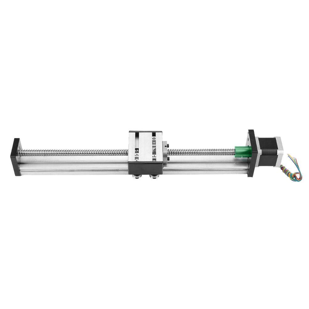 Linear Guide Actuator Slide Stage, 200mm Single Axis Ball Screw Stroke Table with 42 Stepper Motor for CNC Engraving