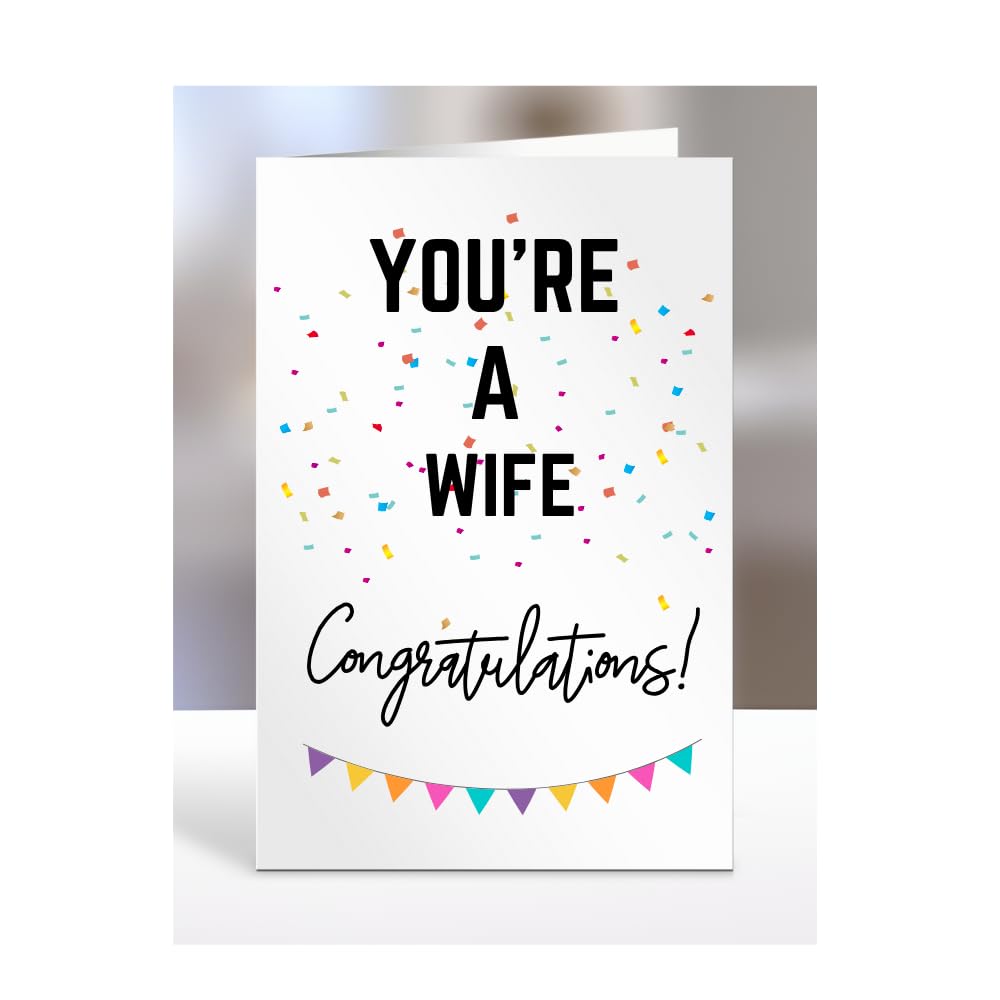 You're a Wife card, gifts for men, women, him, her, female, male, presents for Christmas, new, congratulations, baby, you are, A5-173_219 โ image 1