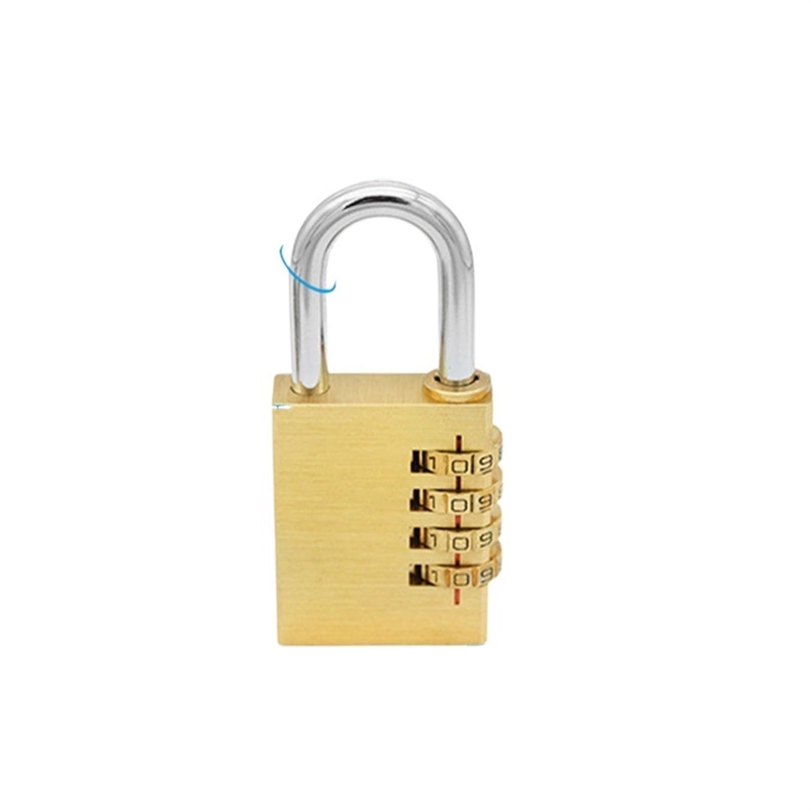 Combination Padlock 4 Dial Digit Combination Password Lock Luggage Suitcase Metal Code Locks Padlock Locker Travel Safe Anti-Theft Padlocks