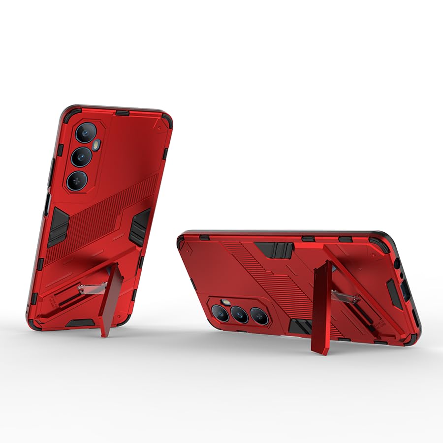WOKEZ 360° Skyddsfodral för Realme C65 - Röd Stötsäker Design