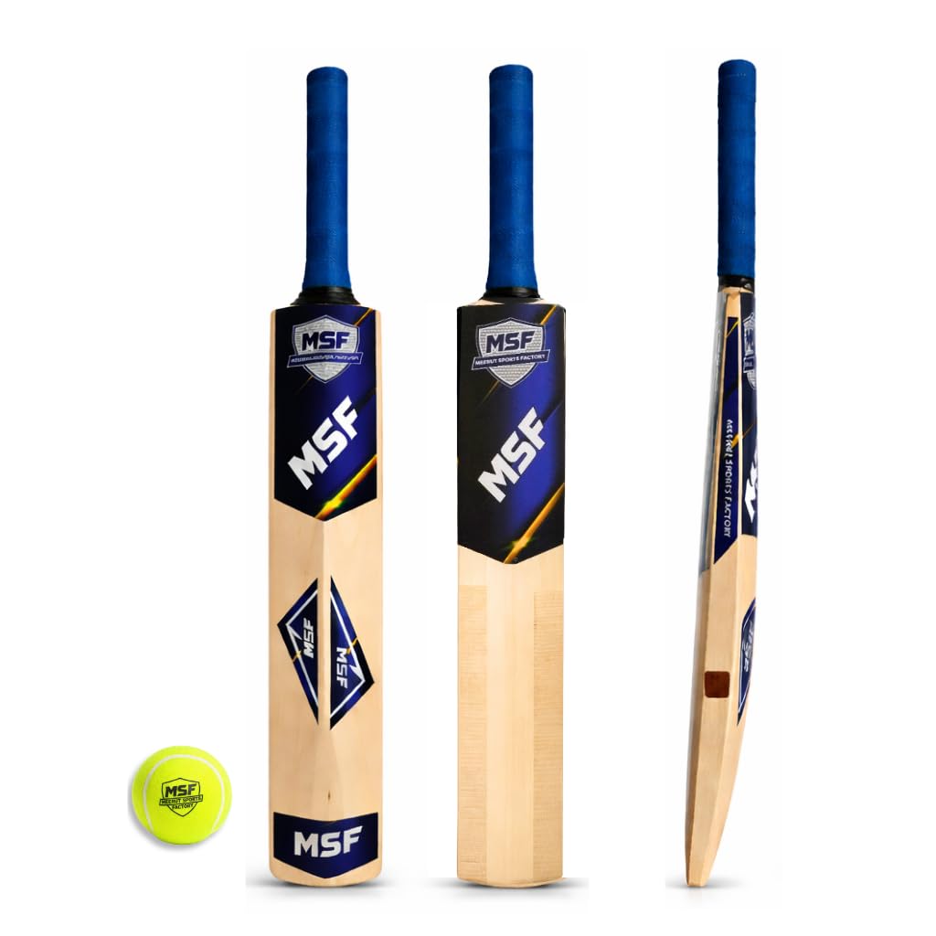 Classic Wooden Cricket Bat Size 4 for Boys (8–12 Years) with Tennis Ball & Bat Cover | Popular Willow Junior Cricket Bat | Lightweight Kids Bat for Training, Practice & Street Cricket.-picture-23