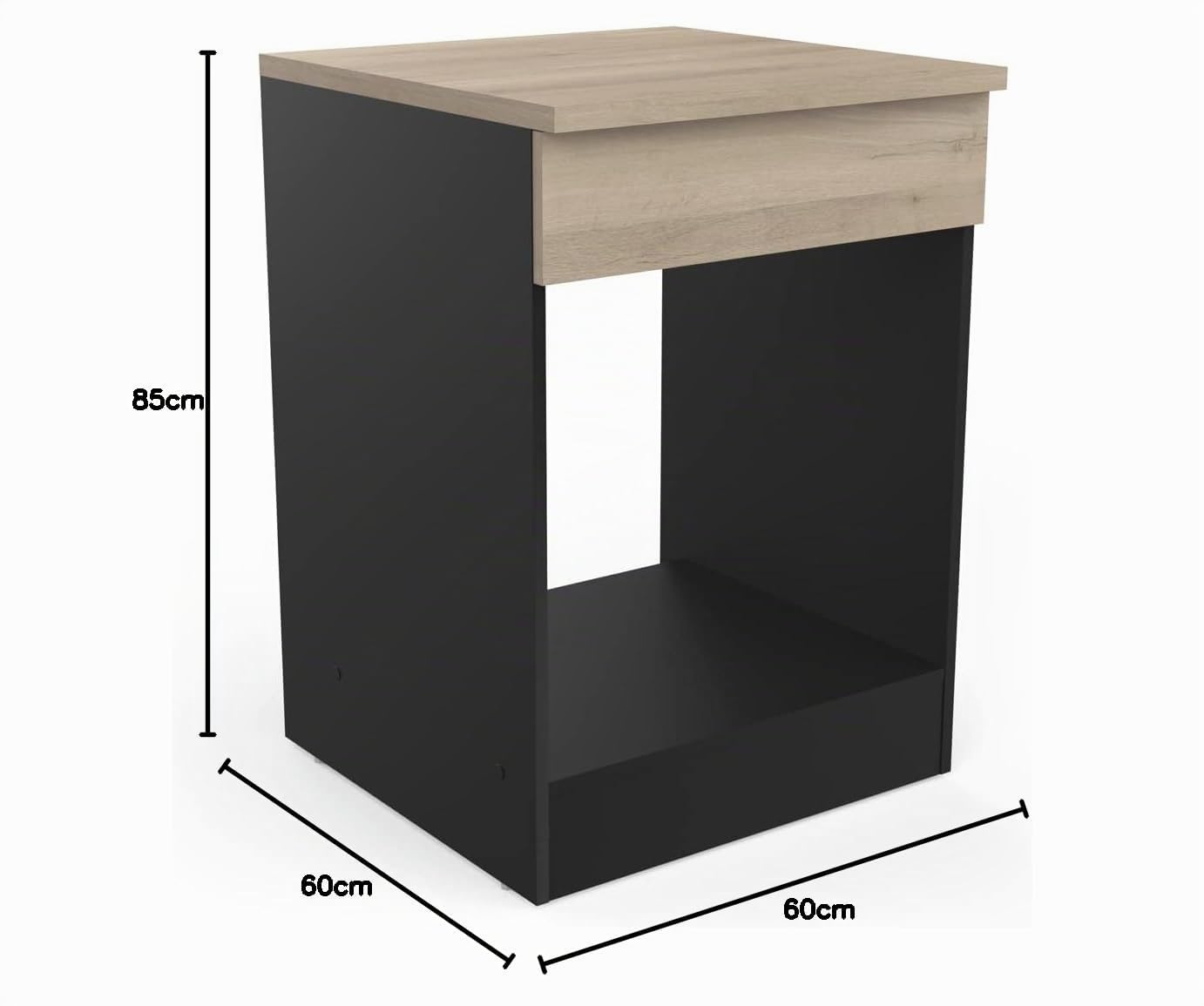 Meuble Bas Four - Origan - Fabriqué en France - Garantie 2 Ans – 60 x 60 x 85 cm