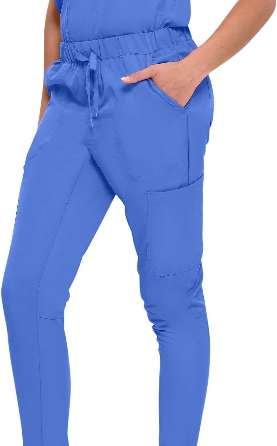 Natural Uniforms Womens 10 Pocket Cool Stretch Jogger Scrub Set - Image 6