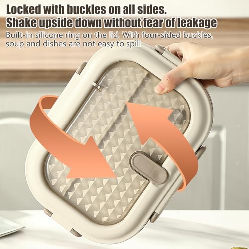 Contenedor de comida isotérmica de acero inoxidable microondable con cuenco para aperitivos 5