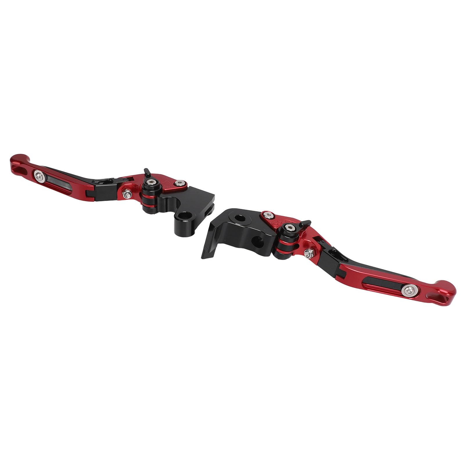 Coppia leve freno frizione pieghevoli per moto anodizzate nere CNC 6061 in lega di alluminio sostituzione manubrio anteriore sinistro destro adatto per YZF R1 2004-2008 R6 (Rossa)