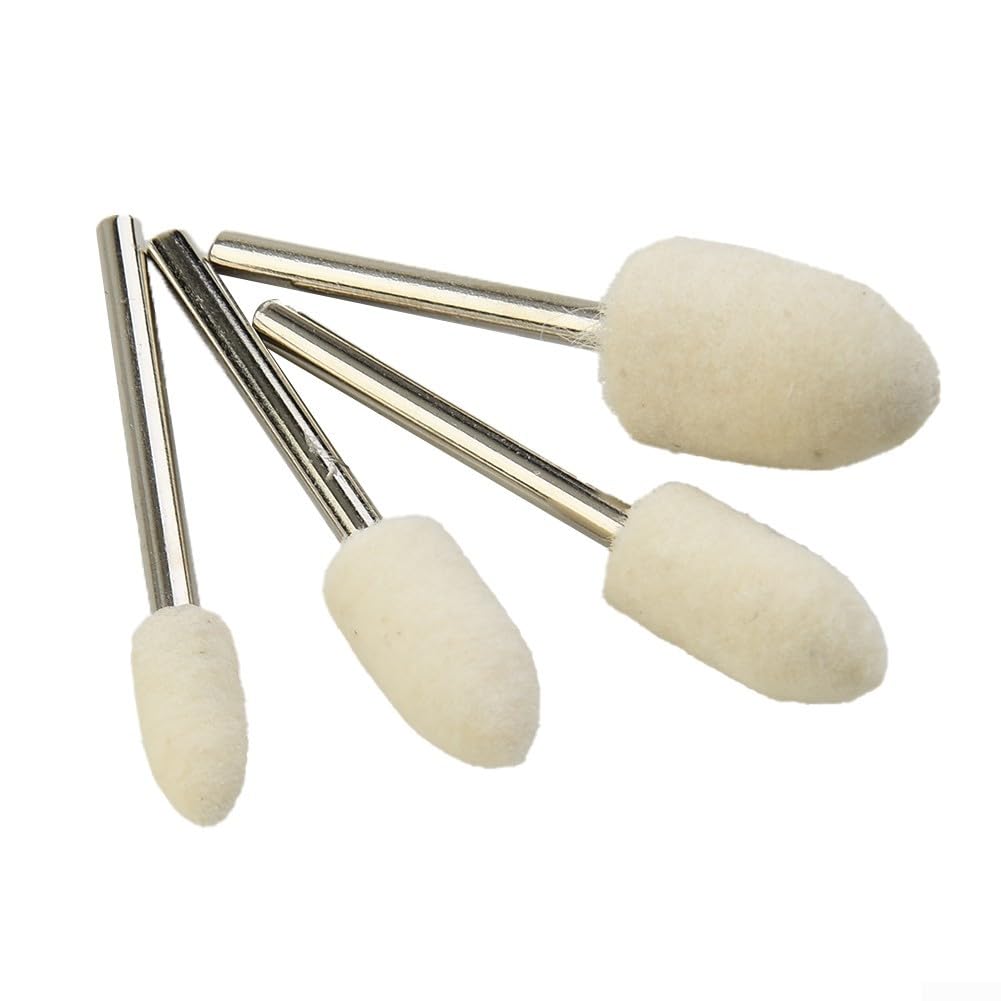 Set di punte professionali per lucidatura in feltro di lana per attrezzature in vetro e metallo (20PCS)