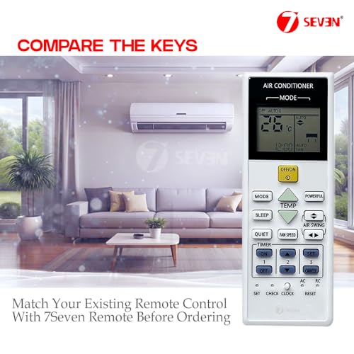 Image of 7SEVEN Compatible for Panasonic AC Remote Original 157B Model 1 1.5 2 Ton Split or Window Air Conditioner