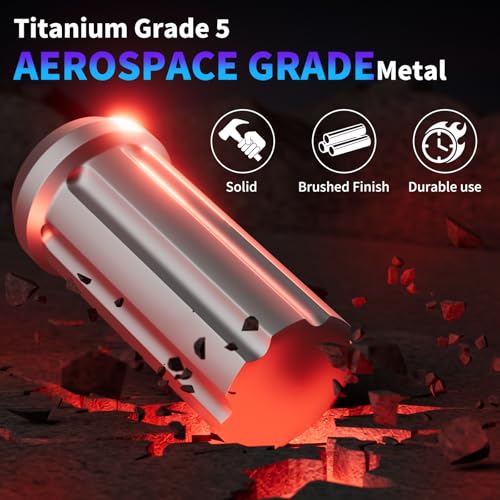 Image of Titanium Spline Lug Nuts M14x1.5, 20pc | Ultra Lightweight, Closed End Wheel Nuts, High-Strength Corrosion-Resistant Titanium Alloy, Includes 1 Spline Socket Key