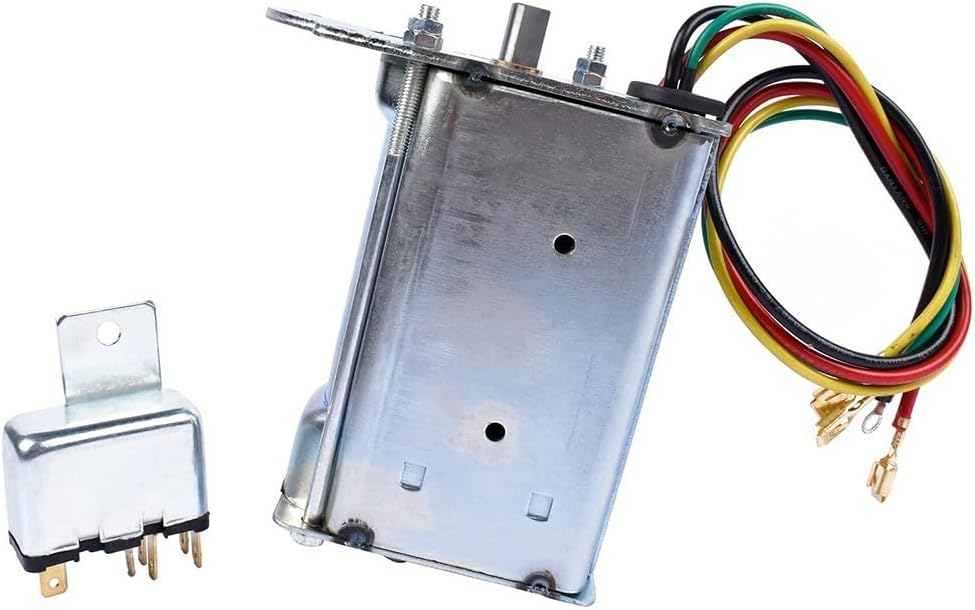 Convertible Top Electric Lift Motor and Relay For Cadillac Models: For Eldorado/For Eldorado Biarritz 1971-1976, OEM: 22049793 9875101 SCZLMRLY, Steel Alloy Construction for Smooth Top Operation