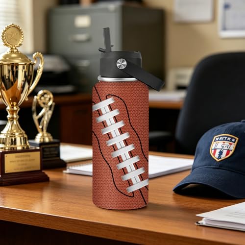 BIRGILT Football Gifts for boys - father day Christmas Birthday Gifts for Men Coaches Football Players Fans - 32oz Water Bottle Tumbler Cup by BIRGILT - Used condition - Image 4
