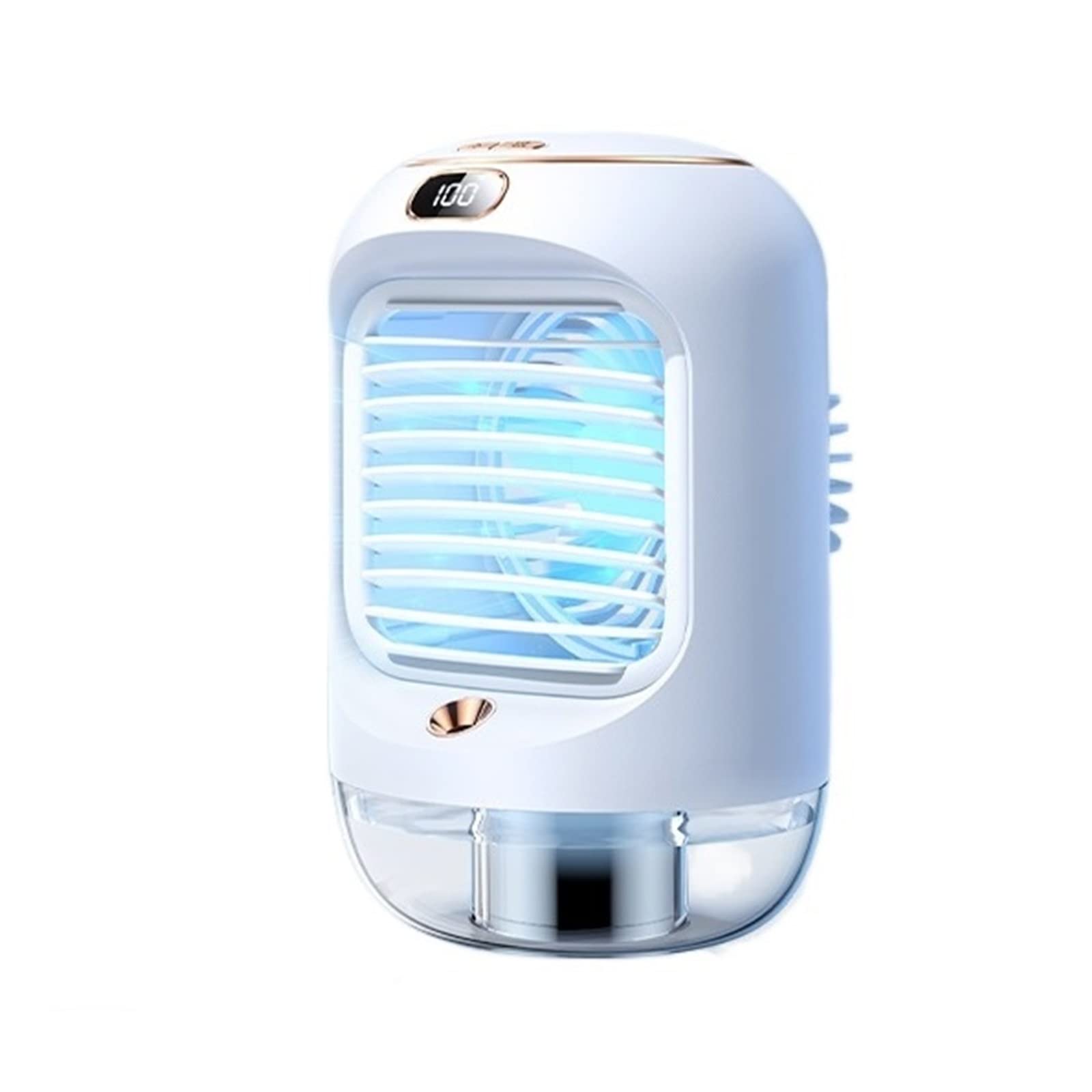 Cczrd White 2000Mah Fan Camping Portable Rechargeable Fans For Home Air Cooler Conditioner Mini Usb Electric Rechargeble Conditioning Standing Stand Airflow Comfort Refreshing Breeze(White 2000Mah)