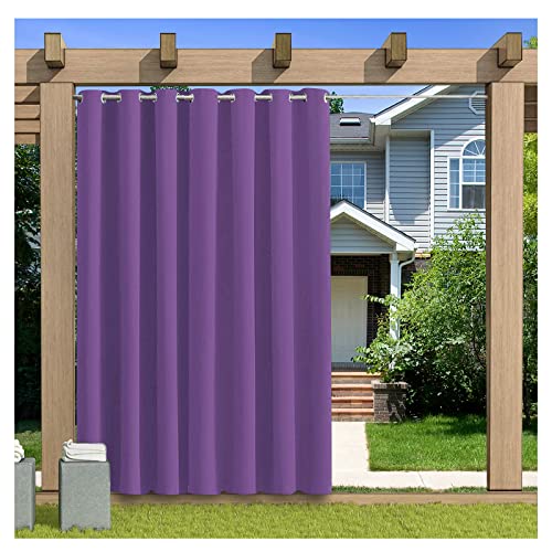 YEVENR Waterproof Outdoor Curtains for Patio Ring Top Thermal Insulated Linen Drapes Front Porch Sun Shade Gazebos Blinds Pergola Draperies for Home Yard Decor Curtains,2 PCS,223 * 223cm（W*H）