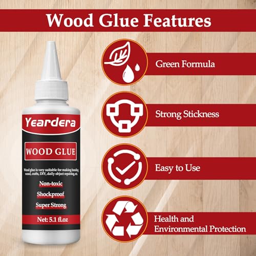 wood glue professional furniture repair glue clear carpenter glue strong wood glue for crafts furniture wood floor and wood products 150g51oz