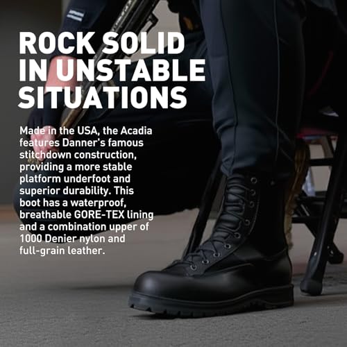 Danner Acadia 8" Waterproof Tactical Boots for Men - Polishable Leather with Breathable Gore-Tex, Traction Outsole, Made in USA3