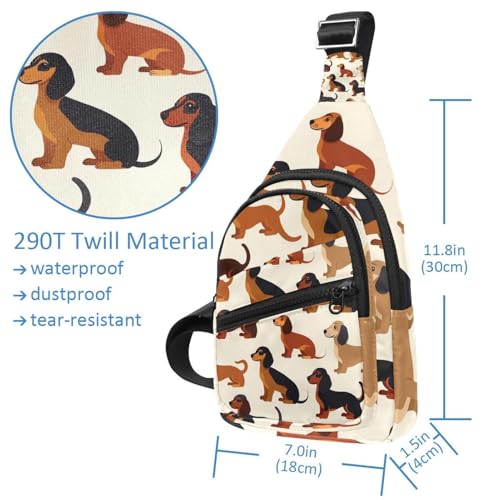 Sac à dos à bandoulière teckel pour voyage sans encombrement