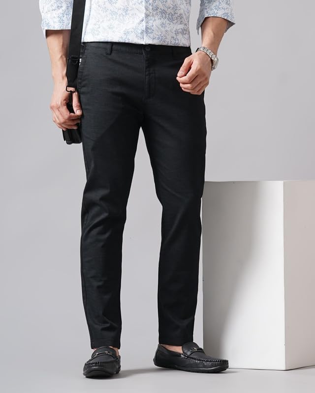 Image of British Club 98% Cotton, 2% Elastane Men's Slim Fit Low-Rise Chinos | Modern Design | Stretch Fabric for Comfort | Versatile for Casual and Semi-Formal Occasions | Durable Brown