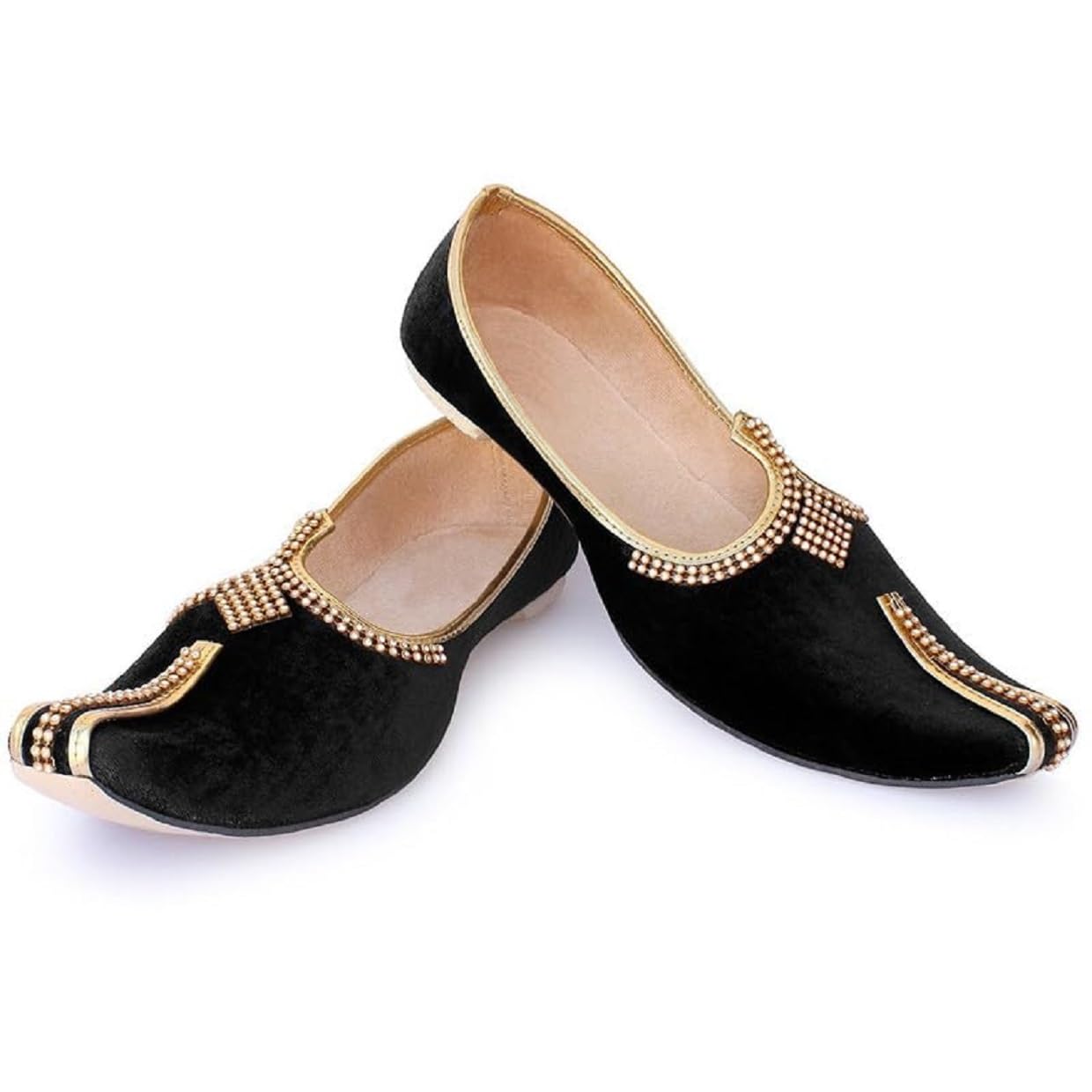 ryag Men's Black Velvet Wedding & Sherwani Juttis Jutti/Designing Jutti-picture-50
