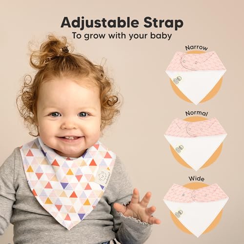 Image of KeaBabies 10pk Organic Baby Bandana Bibs for Drooling and Teething (Prism)