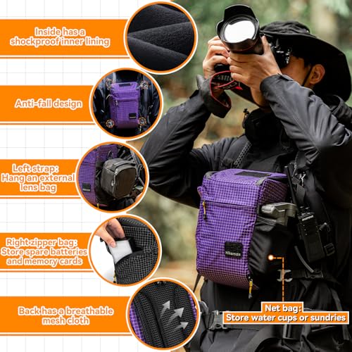 Bolso para cámara HIKEMAN impermeable y expandible gris miniatura 5