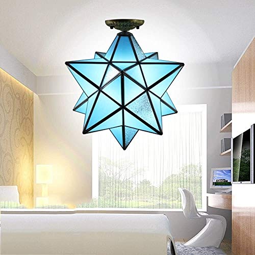 Lámpara de techo vintage retro industrial con forma de estrella 4
