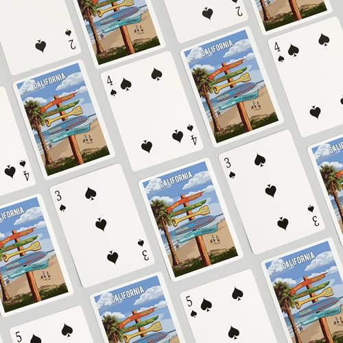 Baraja de poker Lantern Press California 52 cartas miniatura 4